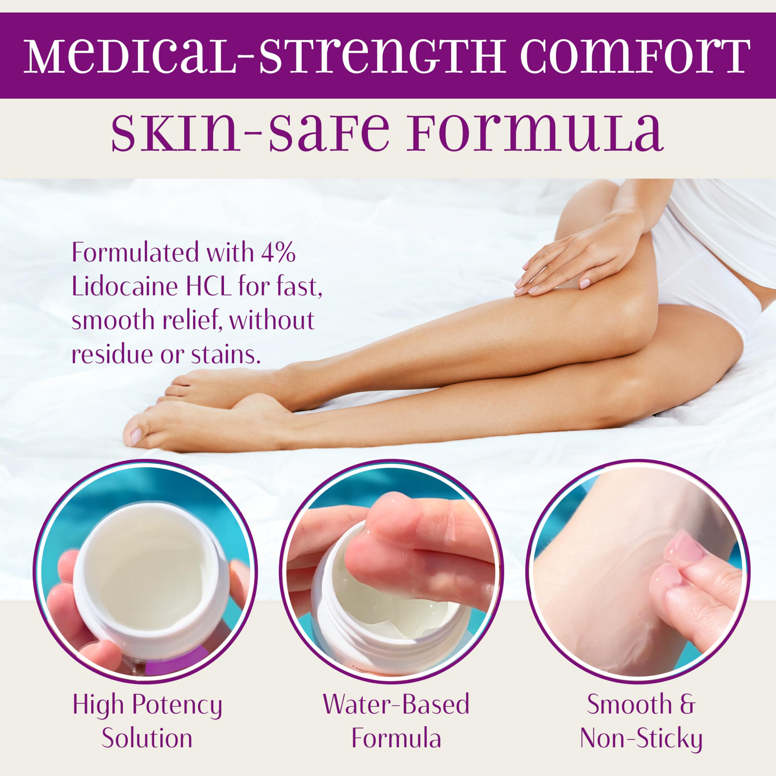 SYREN Intimate Relief Gel with arnica extract for soothing care.