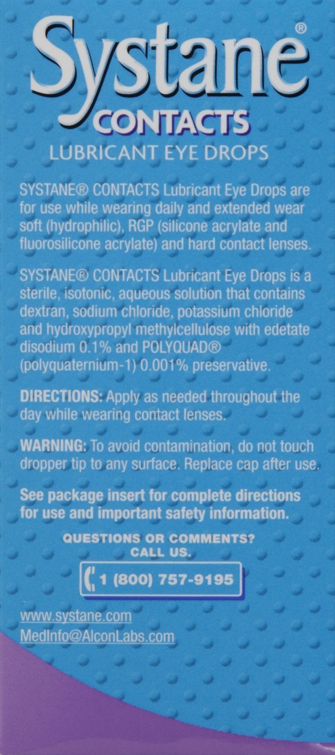 Systane Contacts direct-to-eye application with lenses for refreshing lubrication.