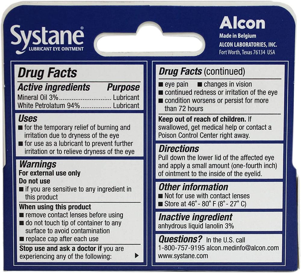 Systane Nightime Eye Ointment cap close-up highlighting easy application.