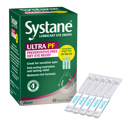 Systane Ultra bottle pour showing precise application for quick comfort