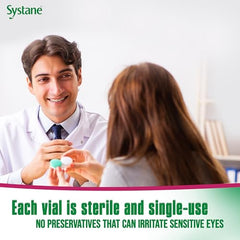 Systane Ultra eye drops application illustrating gentle use
