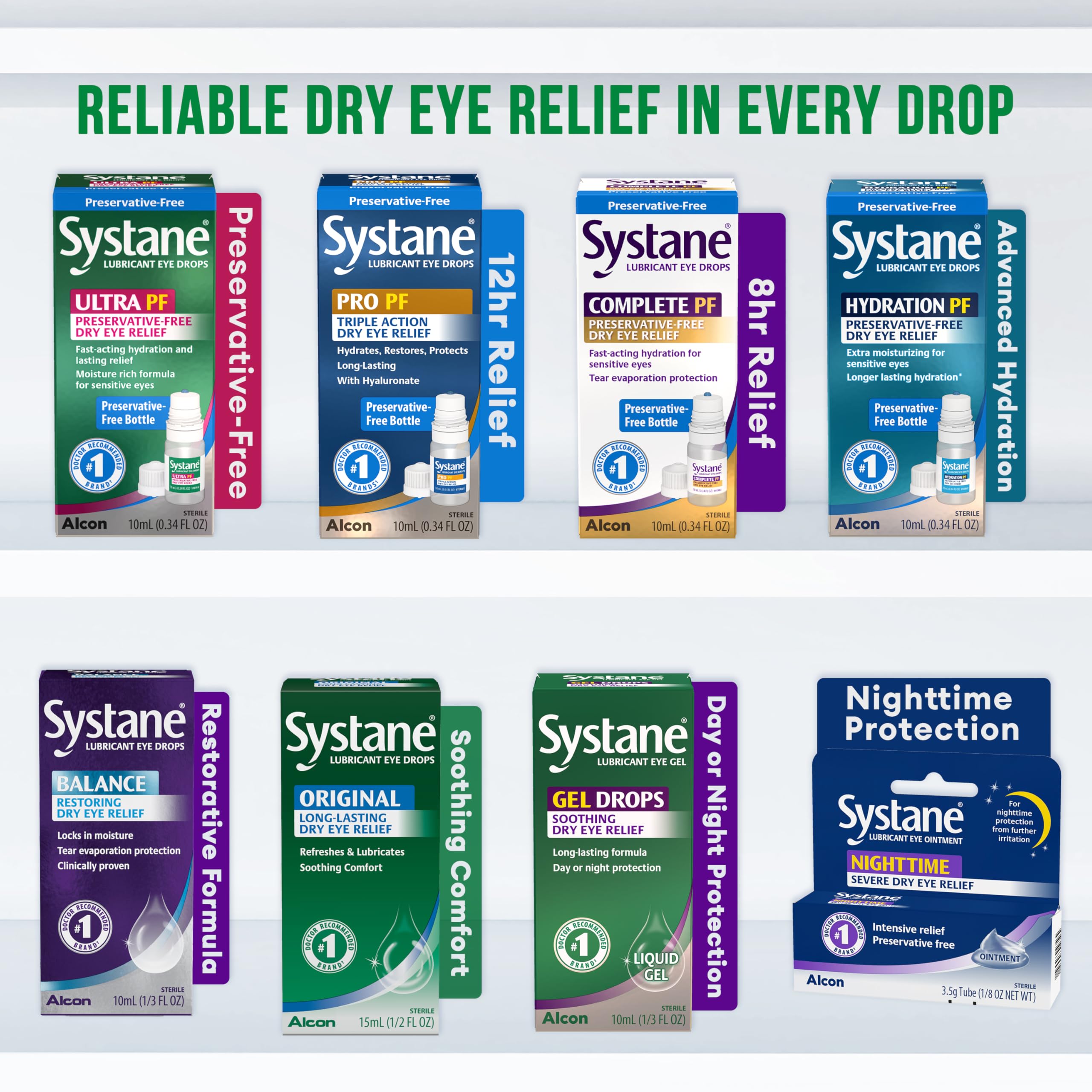 Systane Ultra relief visual suggesting daytime comfort potential