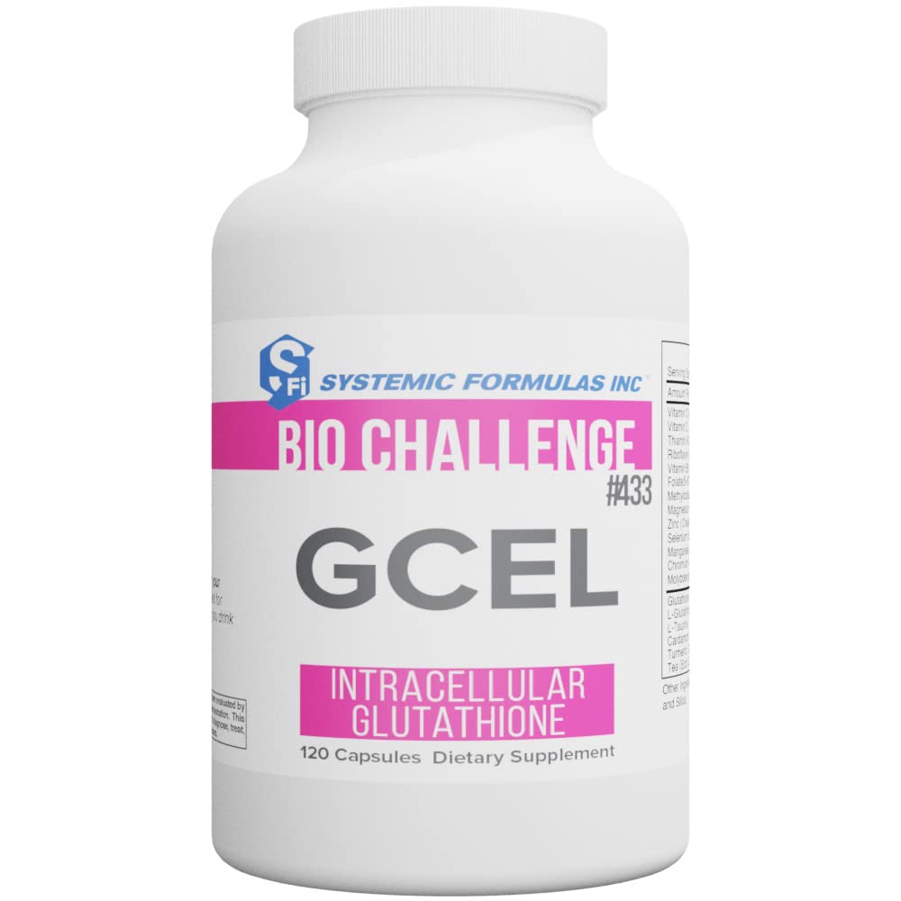 Systemic Formulas GCEL bottle front view, offering antioxidant support.