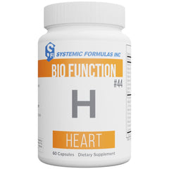 Systemic Formulas 44H Heart bottle front view for heart support.