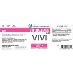 Systemic Formulas Vivi Virox packaging promoting vegan and gluten-free supplement