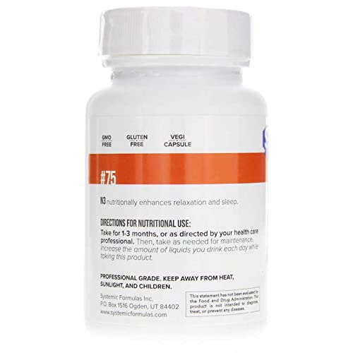 Systemic Formulas N3 Relaxa ingredients blend with nervine herbs for relaxation
