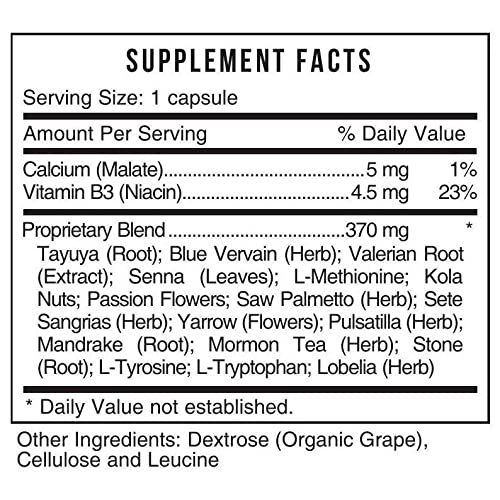 Systemic Formulas N3 Relaxa label detail highlighting 60 capsules count