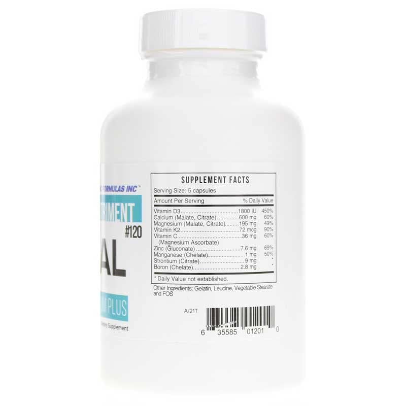Systemic Formulas CAL Calcium Plus capsules close-up showing nutrient matrix.
