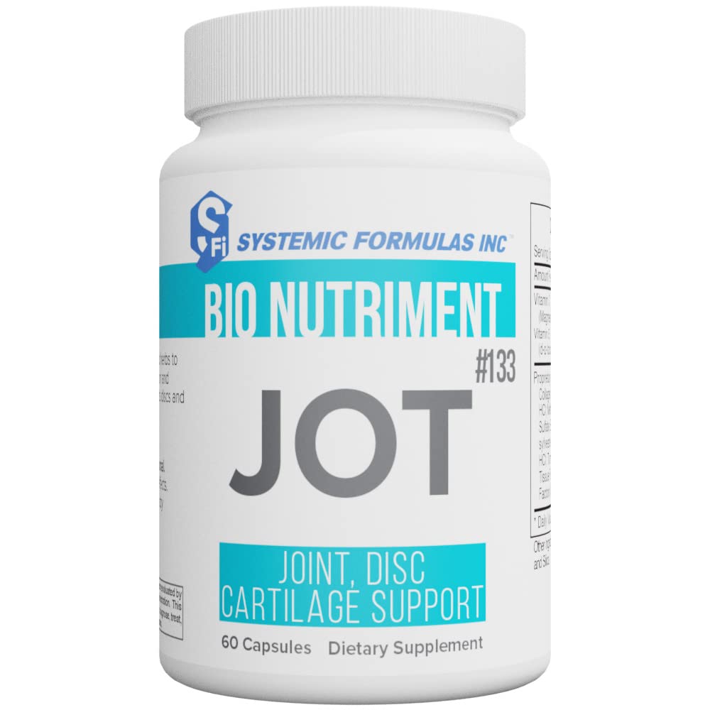 Systemic Formulas JOT bottle front for convenient joint support.