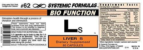 Systemic Formulas LS Liver S bottle for liver support and detoxification