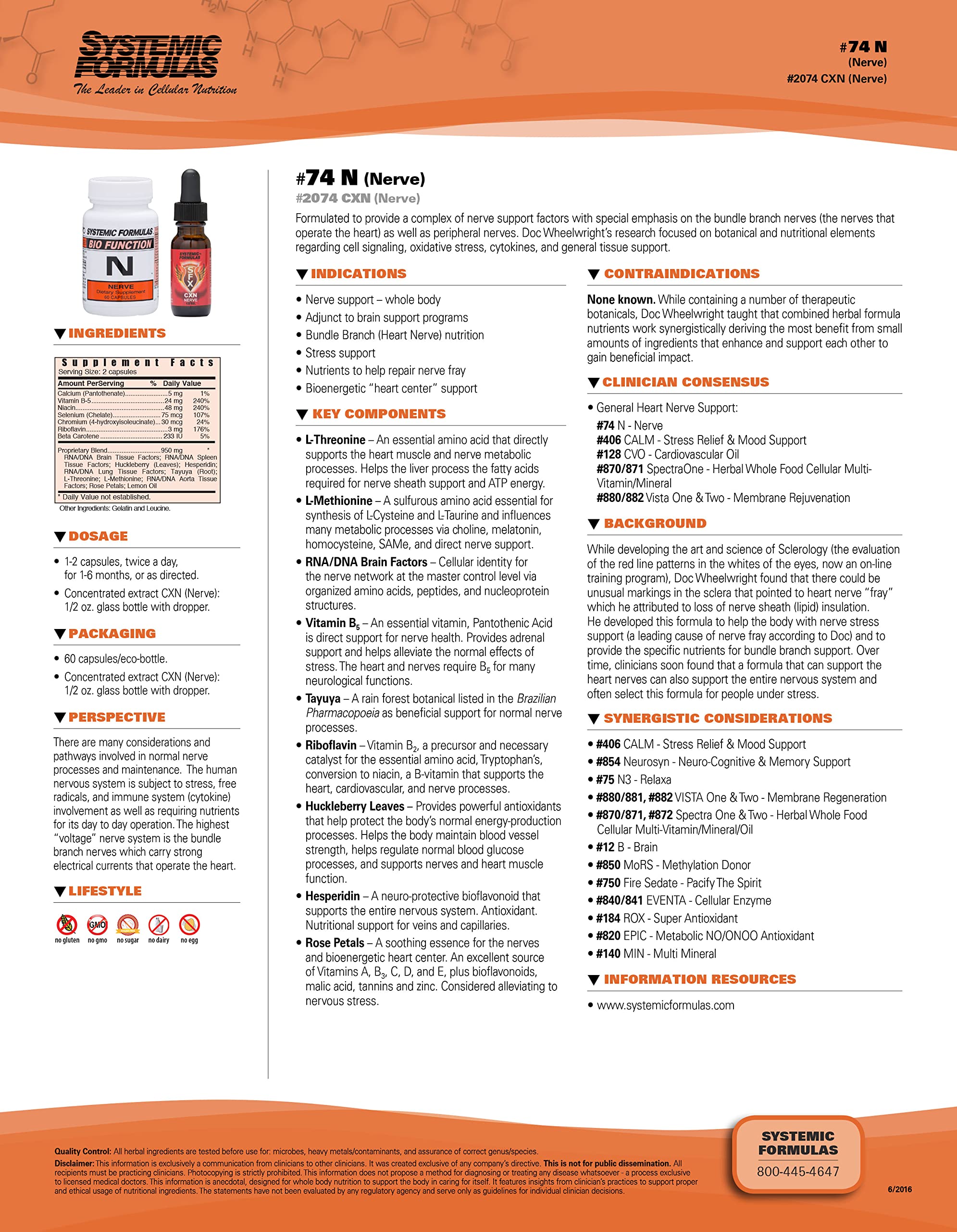 Systemic Formulas Nerve capsules closeup for easy daily intake