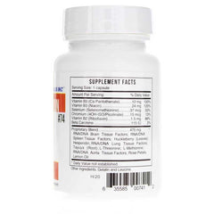 Systemic Formulas Nerve ingredients chart highlighting herbal nutriments