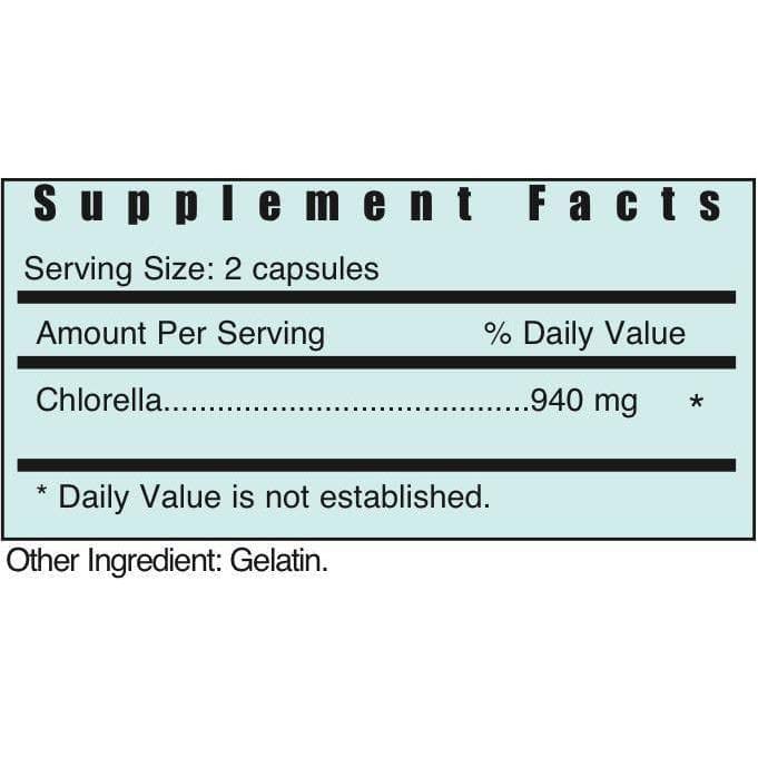 Systemic Formulas REL - CHLORELLA label detail emphasizes detox-support ingredients.