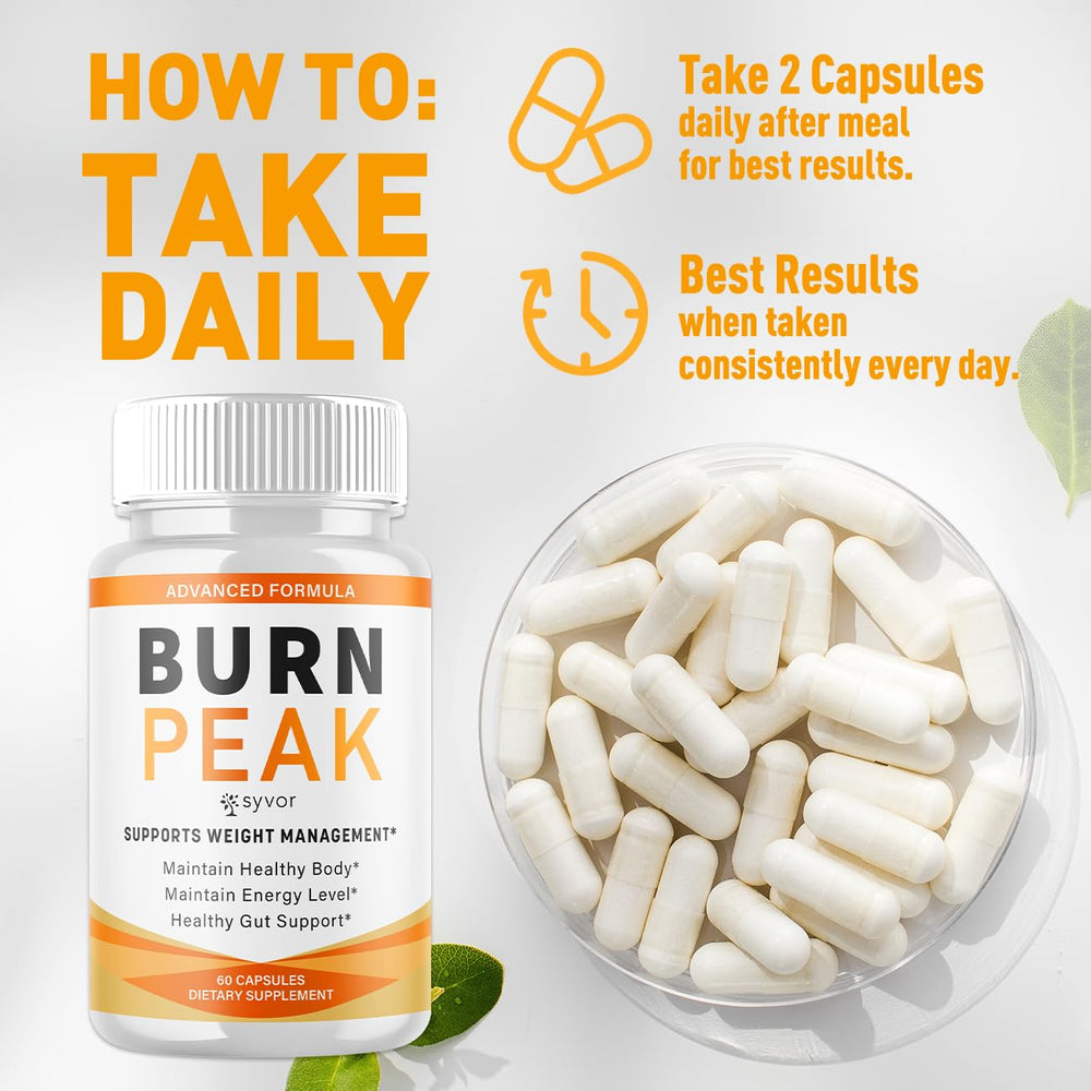 Morning routine with Syvor Burn Peak capsules supporting daily energy.