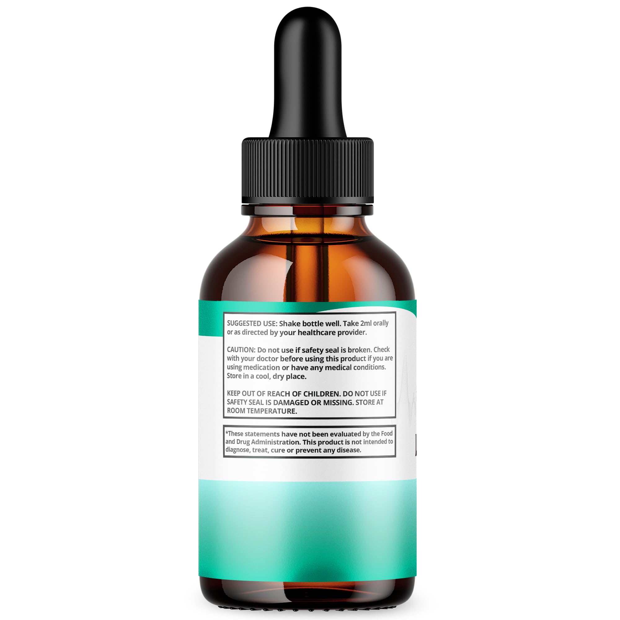 Syvor Echo Free Drops label close-up highlighting all-natural ingredients.