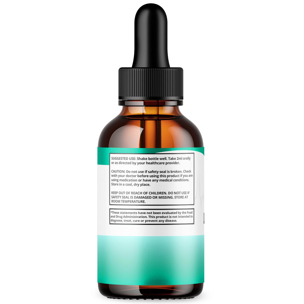 Syvor Echo Free Drops label close-up highlighting all-natural ingredients.