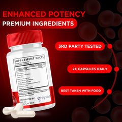 Syvor ForgeLabs Blood Stabilizer capsules closeup highlighting natural formulation.