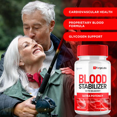 Syvor ForgeLabs Blood Stabilizer label detail emphasizing all-natural ingredients.
