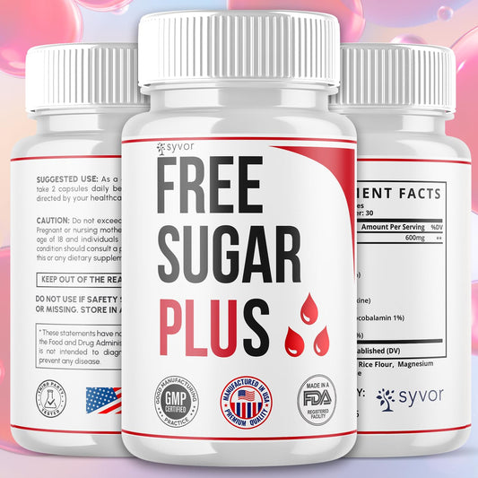 Syvor Free Sugar Plus capsules closeup for easy daily intake.