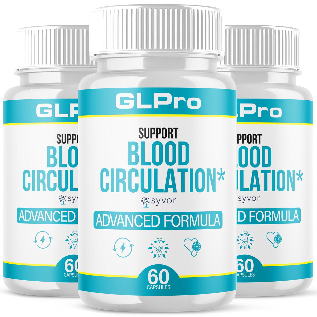 Syvor GLPro Blood capsules bottle front promotes daily wellness support