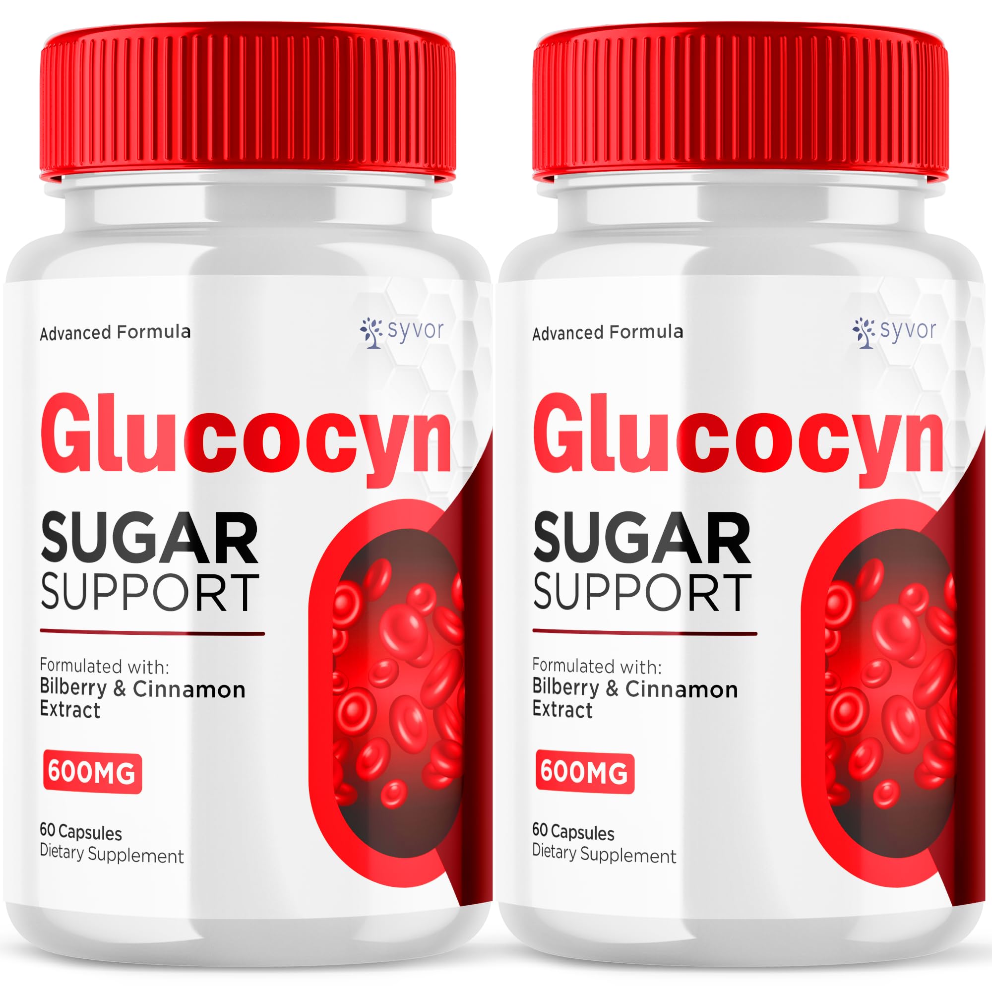 Syvor Glucocyn 2-pack bottle front view for an active lifestyle