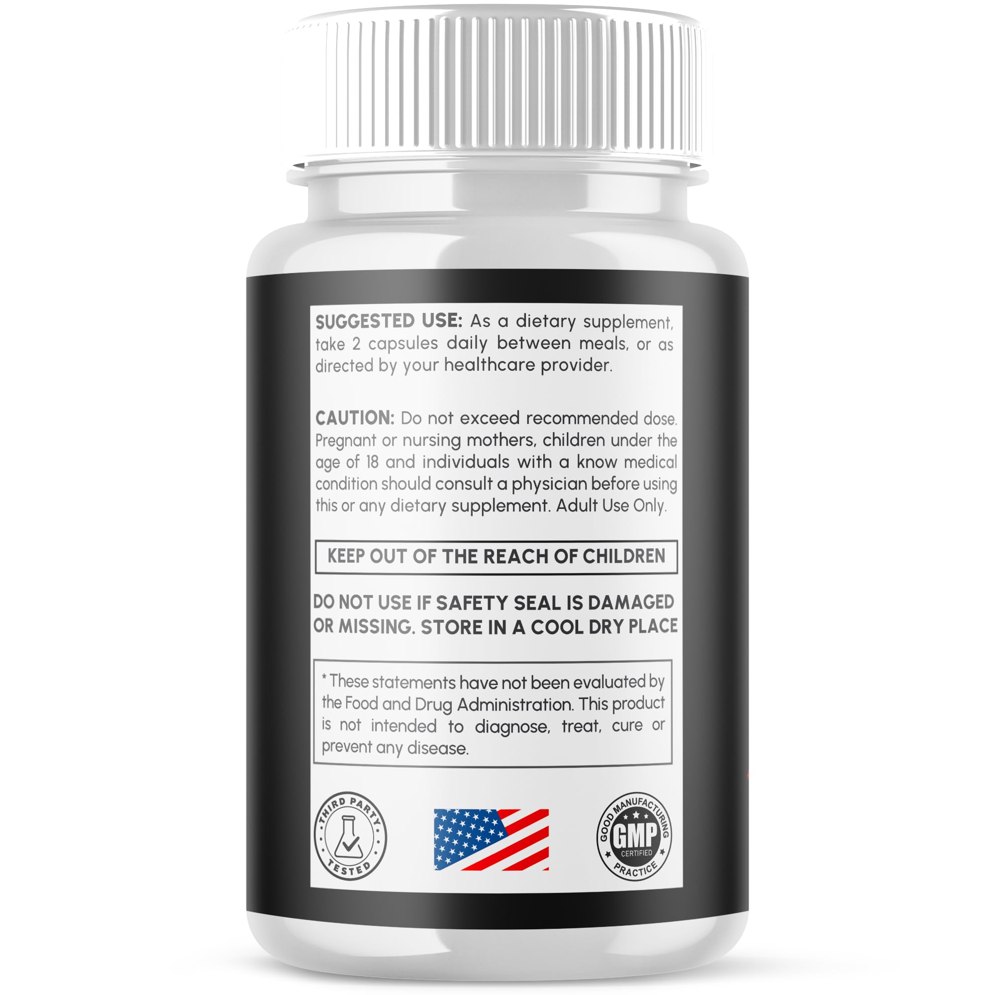Syvor Iron Horse pills label and seal, quality assurance visible