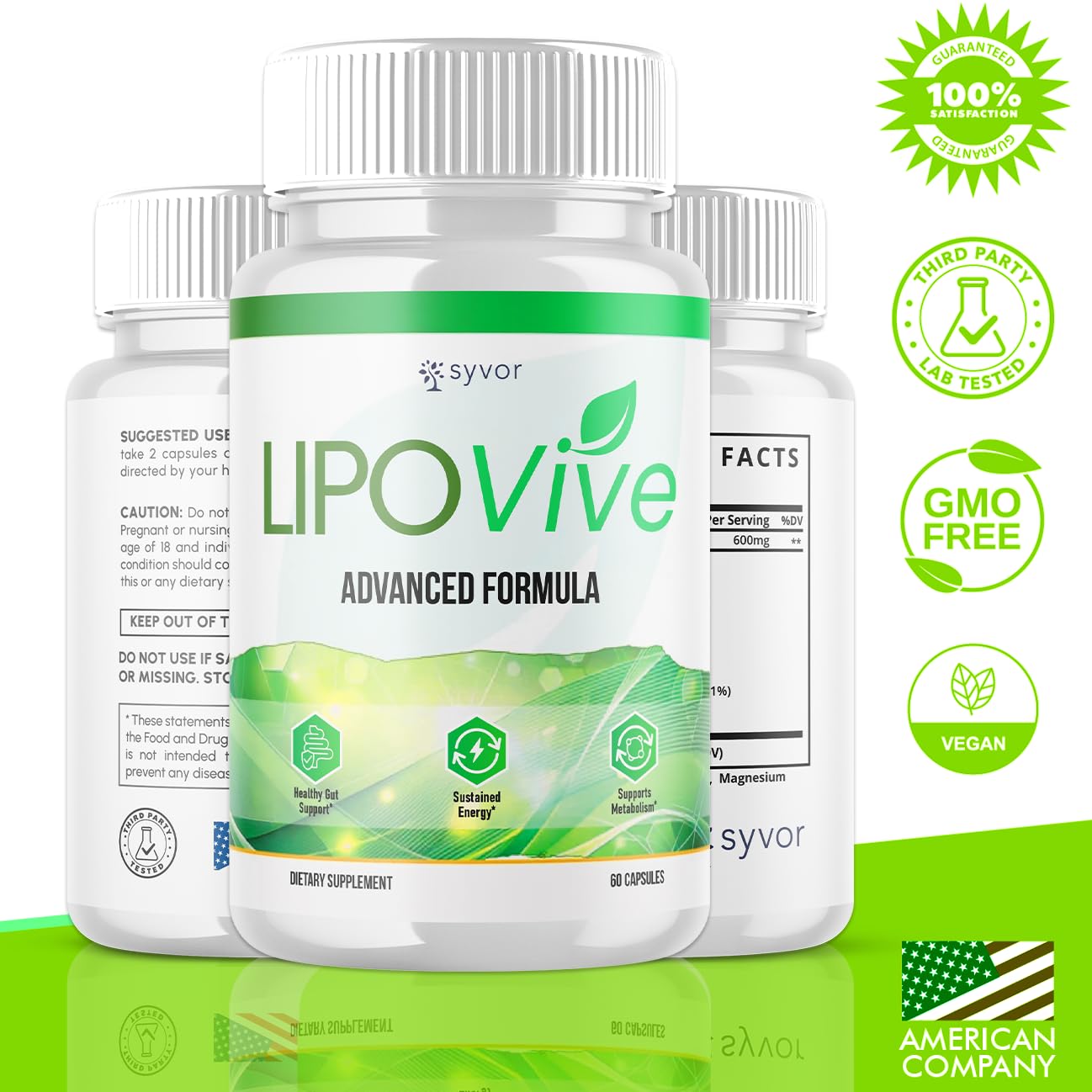 Syvor Lipovive capsules close-up showing natural ingredients for everyday wellness