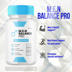 Closeup of Syvor M.E.N. Balance Pro bottle label featuring 30 servings per bottle.