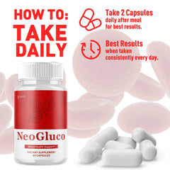 NeoGluco 30-day calendar illustrating a daily plan