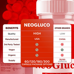 NeoGluco bottle on counter for daily use