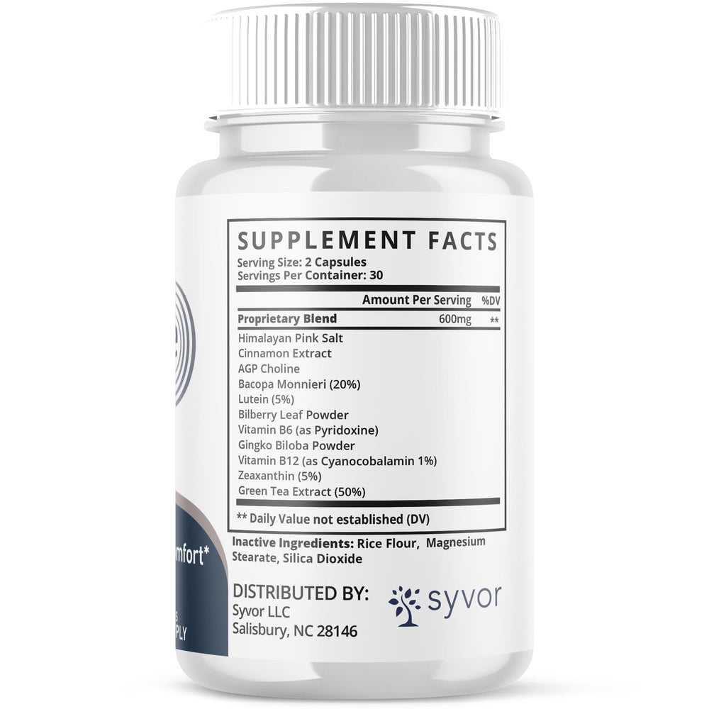 Syvor Neurosilence product packaging on a store shelf signaling brand quality.