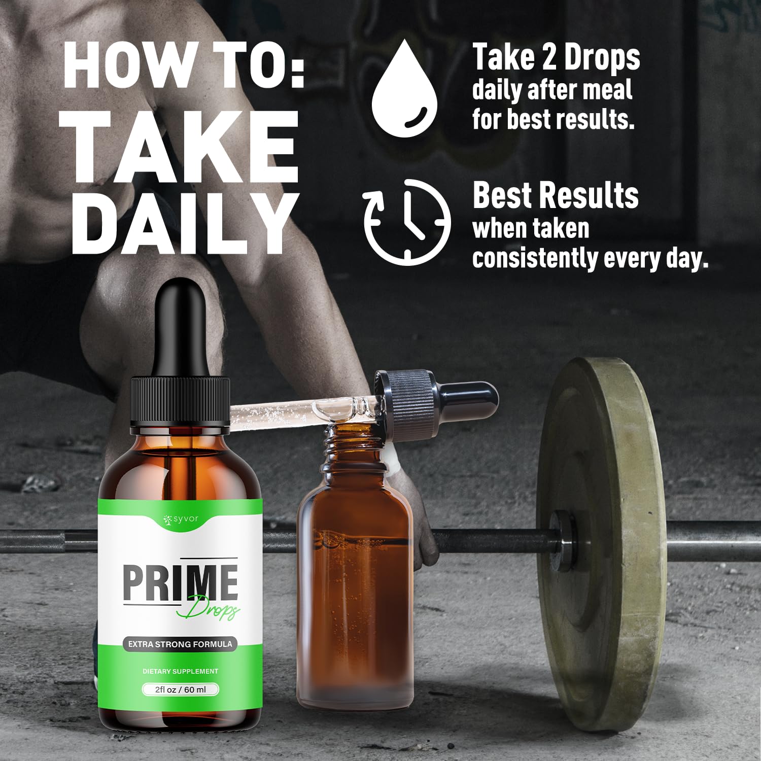 Syvor Prime Drops 2-pack box for convenient at-home use.