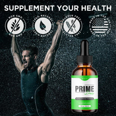 Ingredients panel on Syvor Prime Drops emphasizes a natural blend.