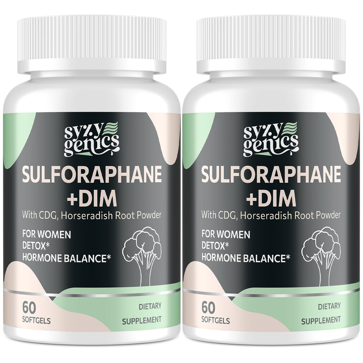 SYZY GENICS Sulforafano, botella de presentación para uso diario y equilibrio
