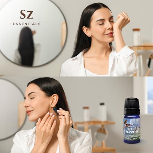 Sz Essentials Blue Yarrow amber bottle preserves color and potency