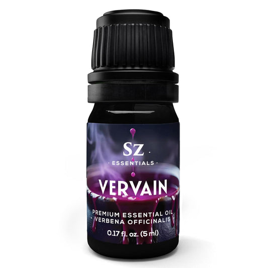 Sz Essentials Vervain Oil bottle closeup for ritual use and protection.