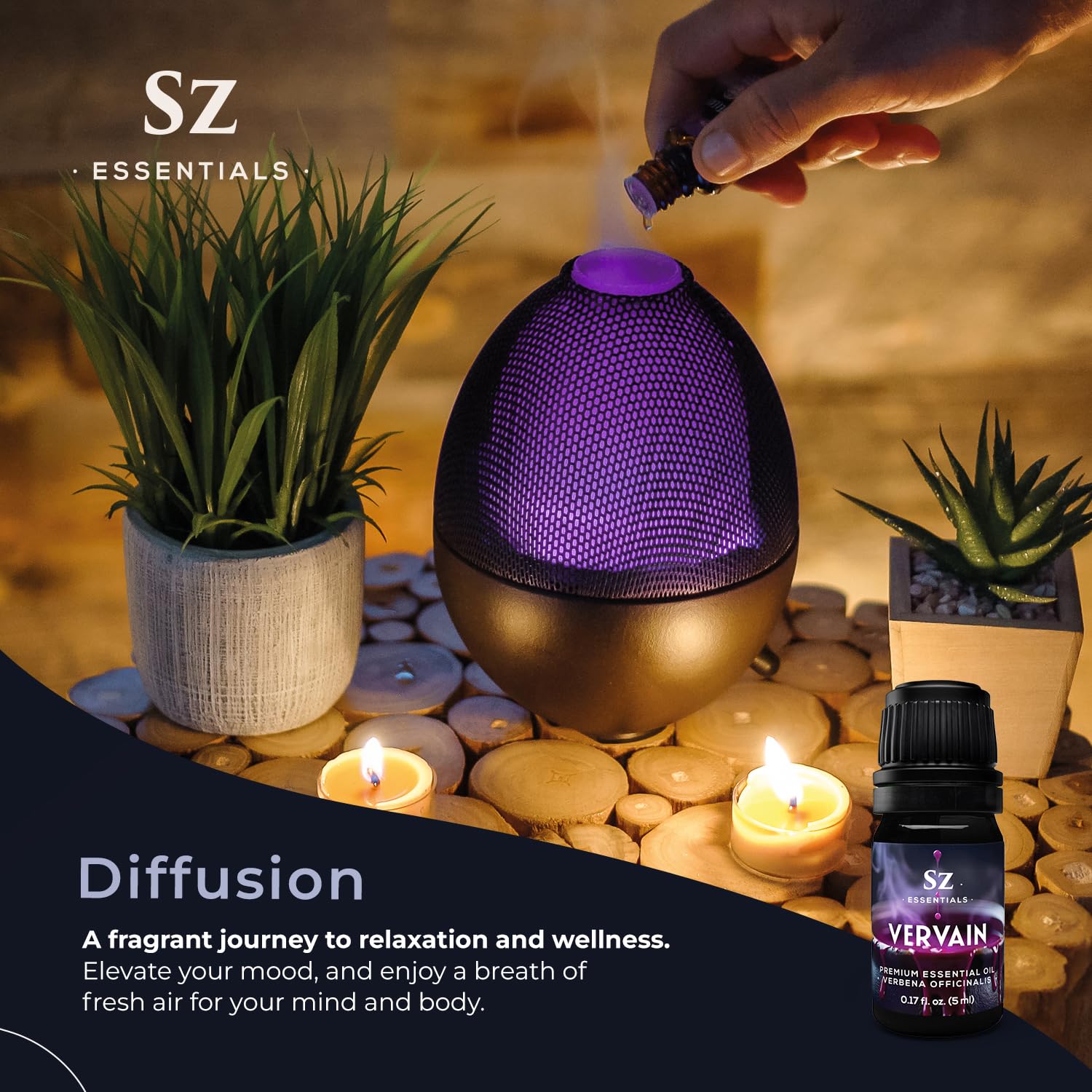 Sz Essentials Vervain Oil natural perfume note with herbal aroma.