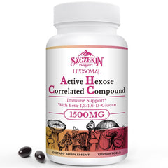 SZCZEKIN liposomal AHCC bottle ready for daily immune support.