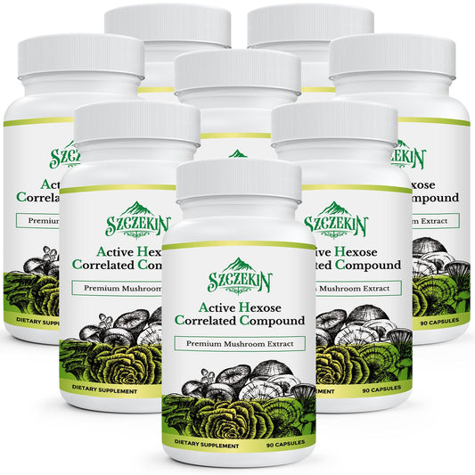 Szczekin AHCC 1500 mg mushroom blend bottle supporting immune readiness