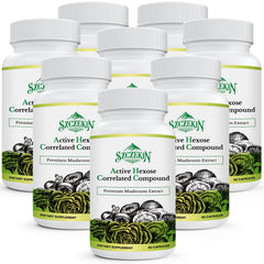 Szczekin AHCC 1500 mg mushroom blend bottle supporting immune readiness