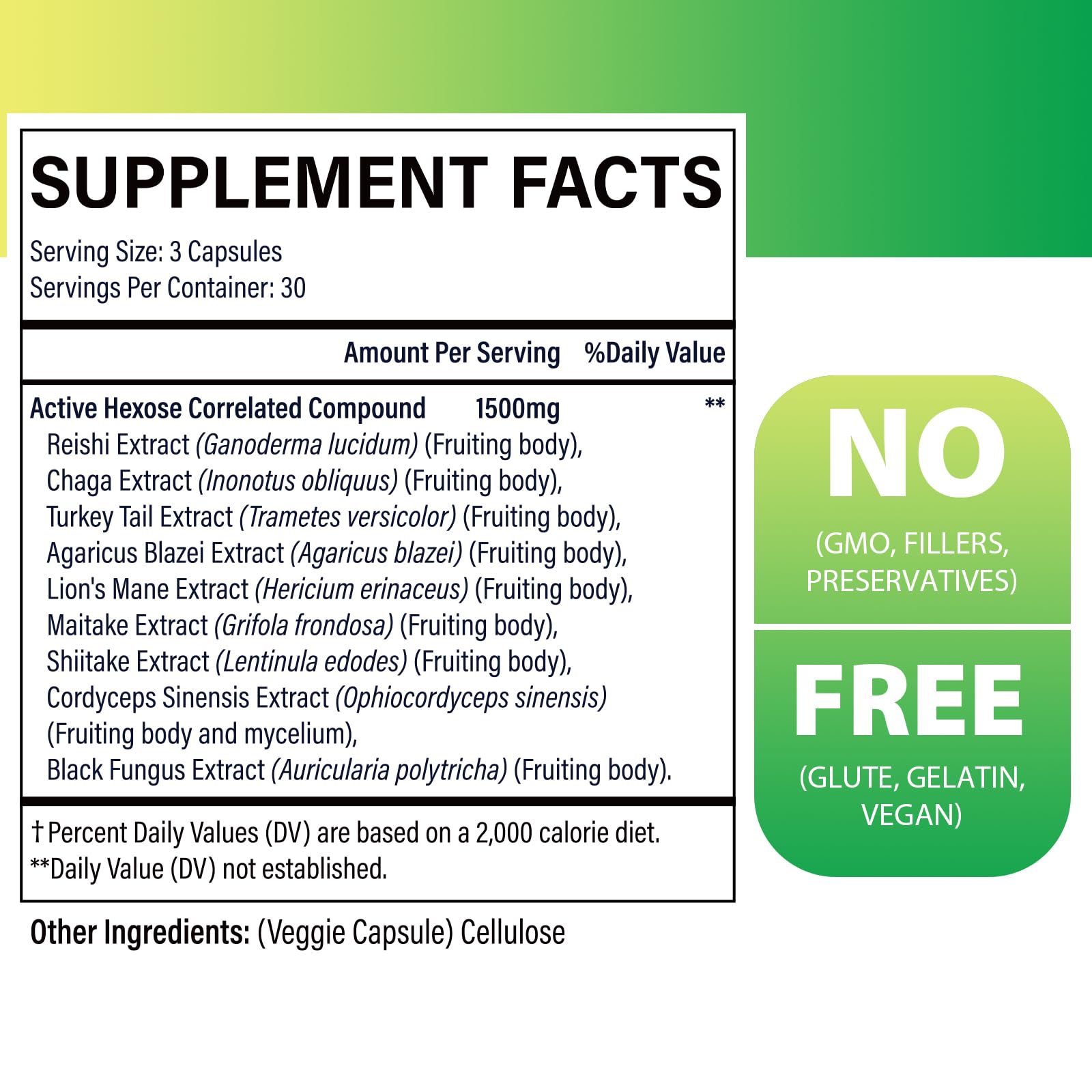 Szczekin AHCC eight mushroom extracts ingredients image highlights immune-modulating power