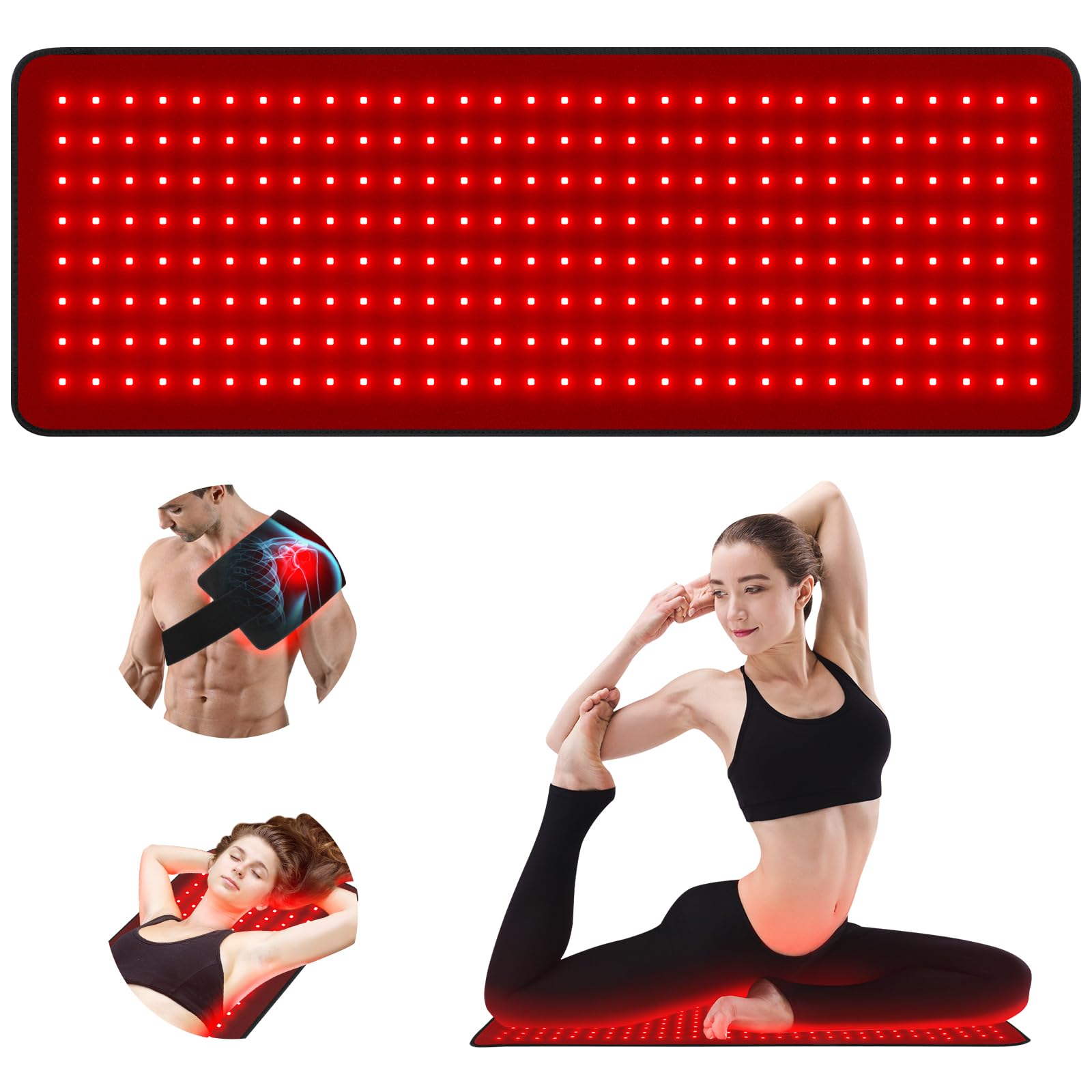 SZDGGZ red light therapy pad with 660nm and 850nm LEDs for precise treatment