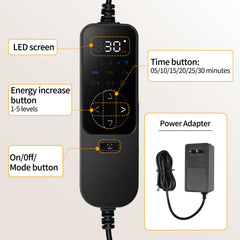 SZDGGZ therapy controller close-up illustrating 5-mode settings for sessions.
