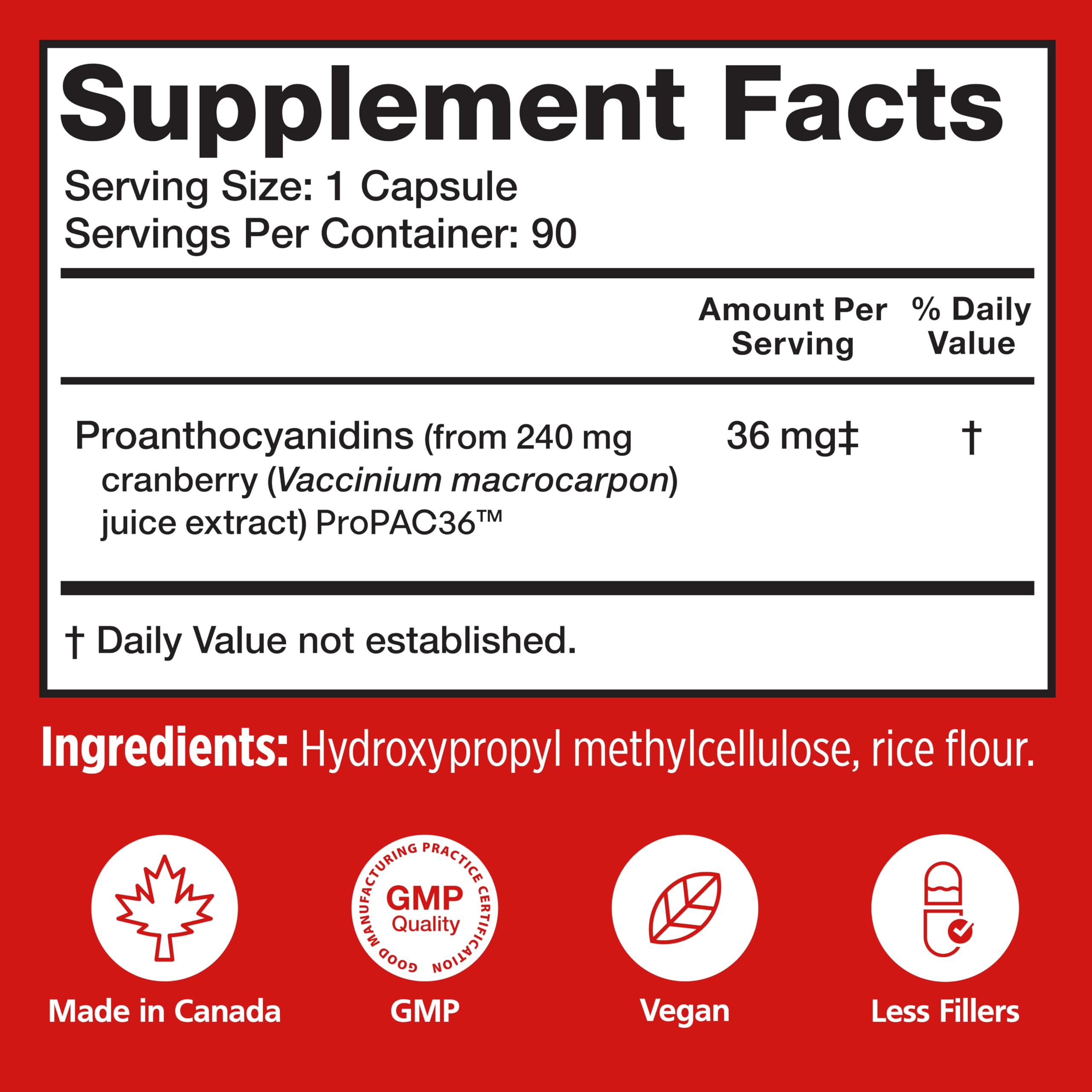 Szio+ Utiva Cranberry PACs capsules closeup in focus