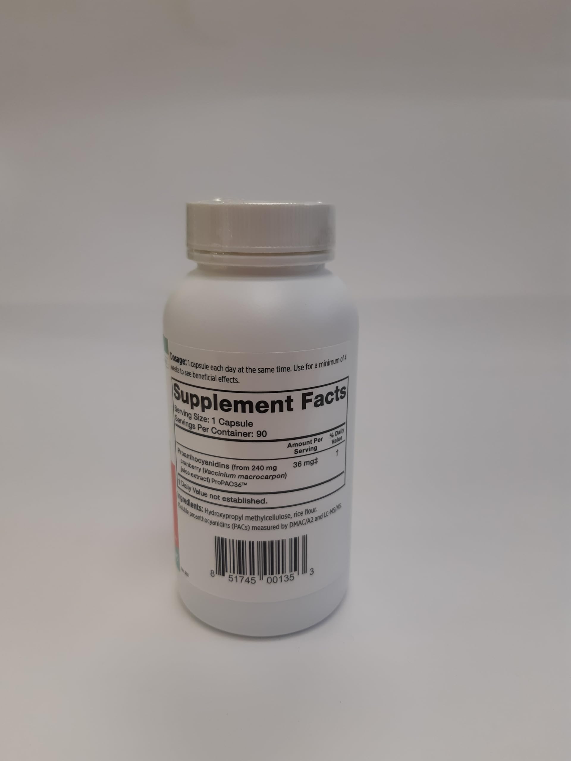 Szio+ Utiva Cranberry PACs vegan capsules shown