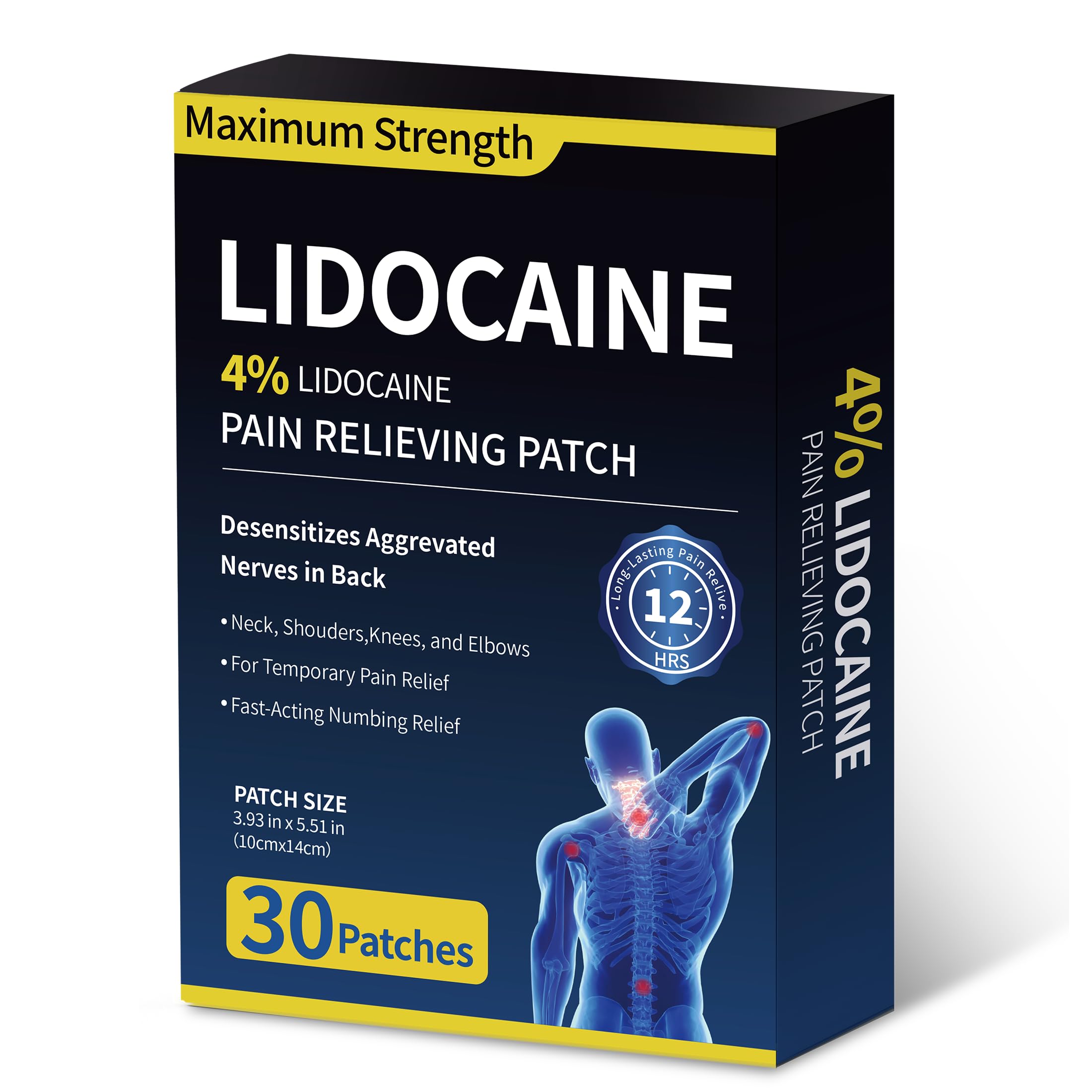SZLGANG 4% lidocaine patch provides long-lasting relief during daily tasks.
