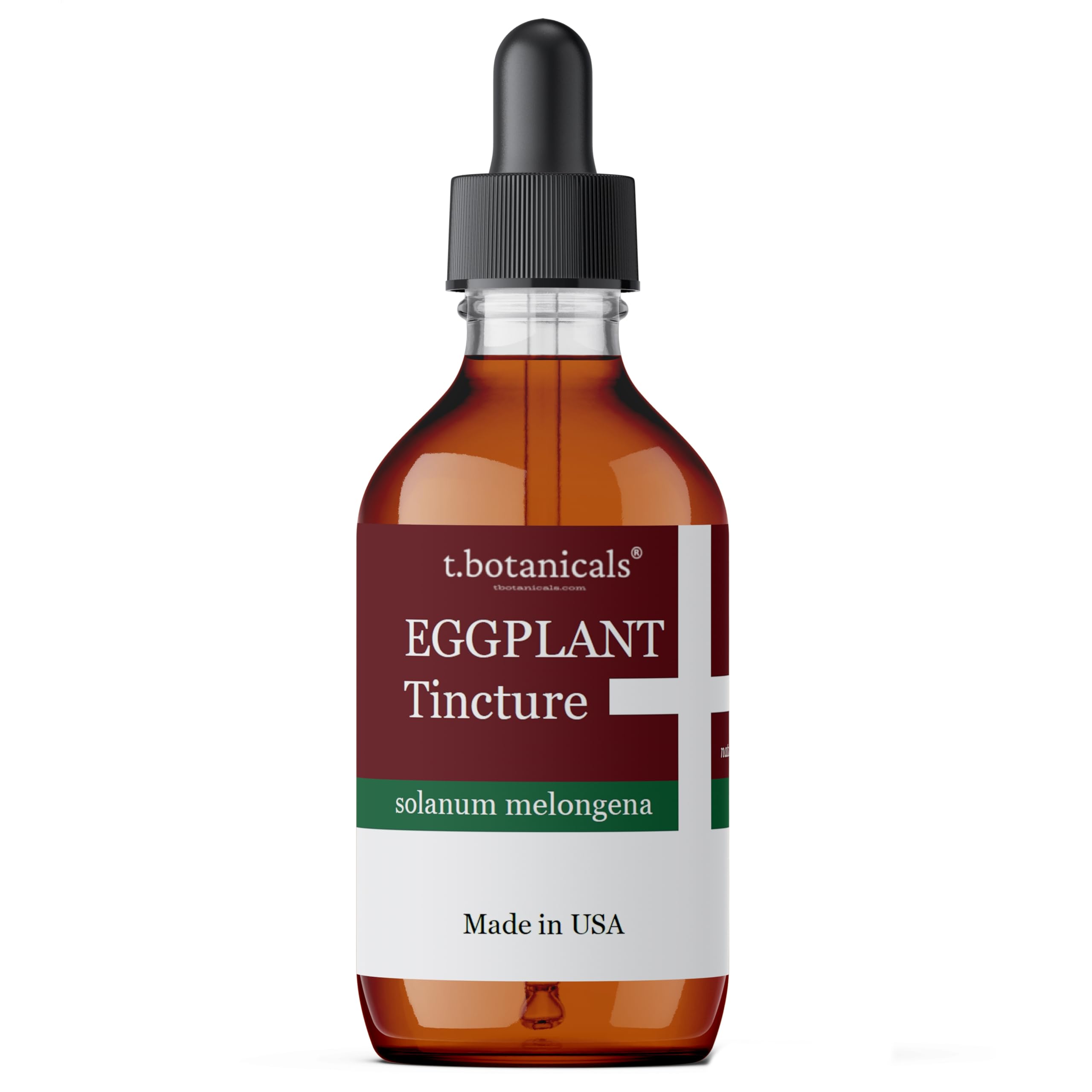 t.botanicals eggplant tincture bottle for skin care on discolored areas