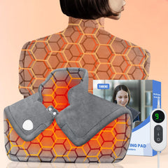 TABEKE graphene heating pad covers back and shoulders with deep warmth for comfort.