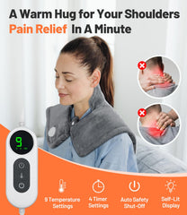 TABEKE graphene heating pad targets neck tension with ergonomic coverage.