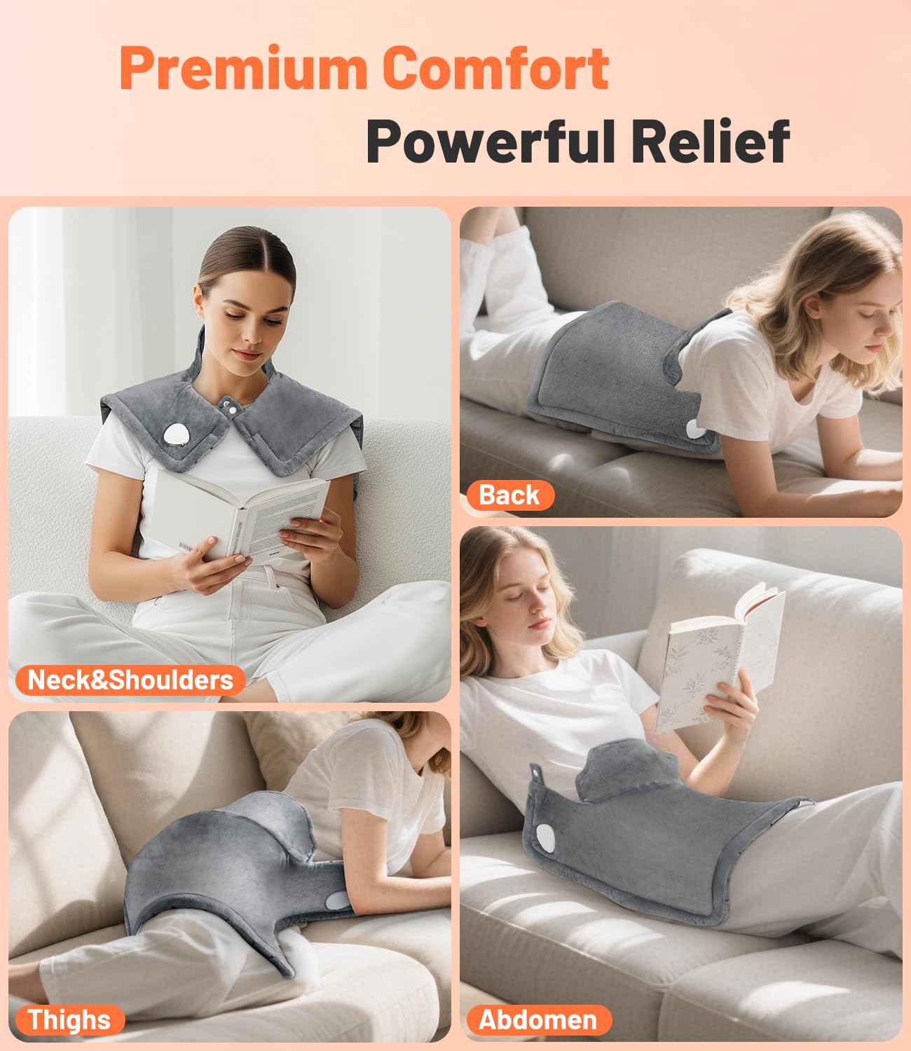 TABEKE 11.5 ft cord frees you to relax while heating.